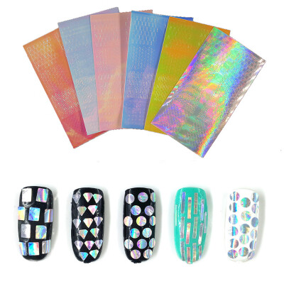 

Toponeto 6pcs Flower 3D Nail Art Stickers Decals Manicure GoldSilver Decoration Tips