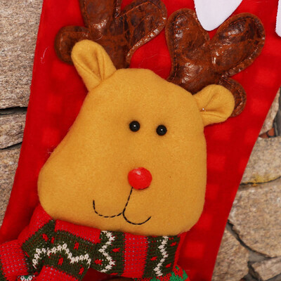 

〖Follure〗Happy New Year Christmas Stocking Sock Candy Gift Bag Xmas Tree Hanging Ornament