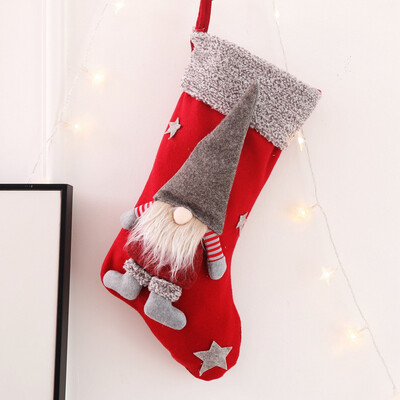 

〖Follure〗Christmas Ornaments Faceless Doll Christmas Socks Candy Bag Gift Bag