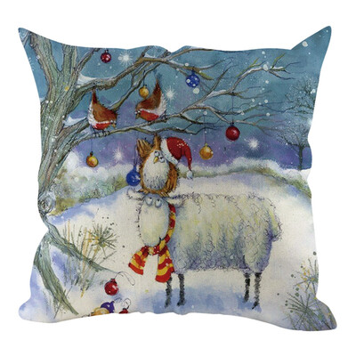 

Siaonvr Christmas Pillow Cover Pillowcases Decorative Sofa Cushion Cover Home Decoration