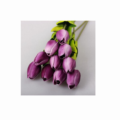 

10PcsBag PU Holland Mini Tulip Artificial Flower Real Touch Tulip for WeddingHomeHotelParty Decoration Valentines Day Gift