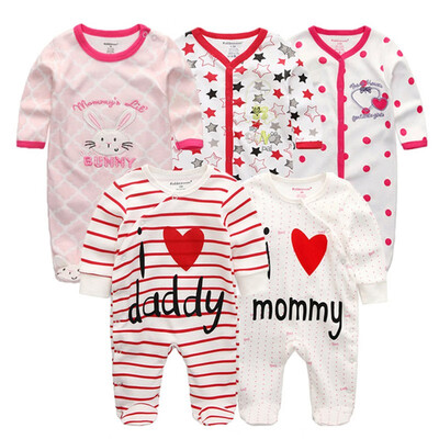 

Kiddiezoom 5PCS Baby Rompers Long Sleeve Baby Girls Clothes Clothing Sets Bodysuits Baby Boys Clothes Outwear Newborn Babywear