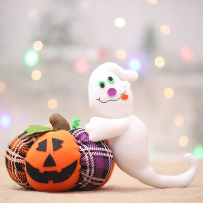 

Toponeto Halloween Witch Pumpkin Cat Decoration Home Ornament Plush Stuffed Doll Toys