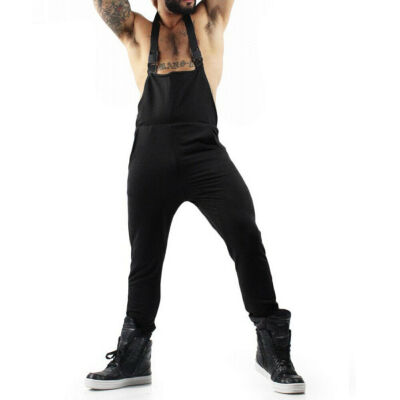 

Men Hip-hop Pockets Loose Casual Overalls Suspender Trousers Bib Pants Jumpsuits