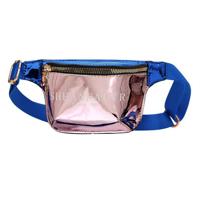 

Bright Leather Shoulder Bags Women Children Zip Waist Chest Crossbody Bag