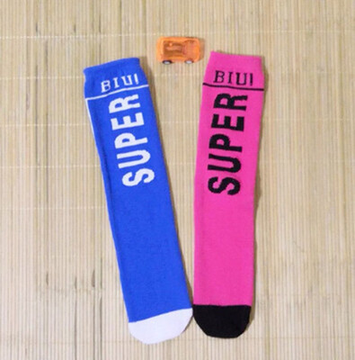 

2019 new childrens tide socks boys&girls SUPER letters in the tube socks cotton socks pile socks straight socks