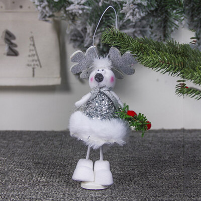 

guangxichuangshengxinfu Christmas Pendants Mini Plush Angel Doll Toy Christmas Figurine Ornaments Holiday Gift Decorations