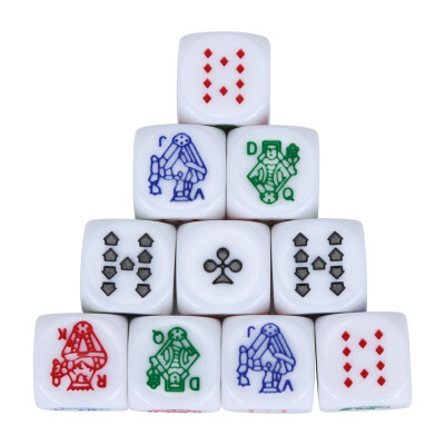 

Toponeto 10pcsSet For Game Polyhedral Multi Sided Acrylic Poker Dice