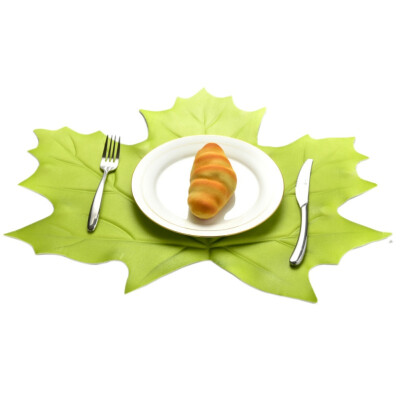 

Placemat for Kitchen Dining Table Christmas Simulation Plant Palm Leaf Table Mat Decorative Table Pad Coasters Home Decor