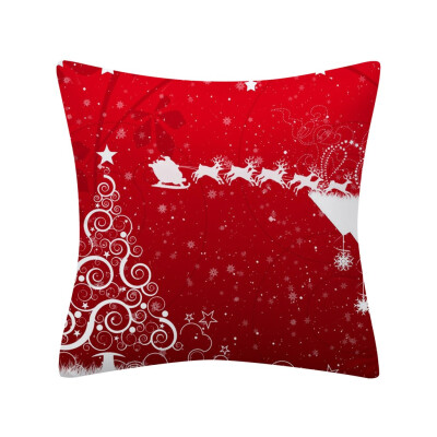 

〖Follure〗Christmas Pillow Case Glitter Polyester Sofa Throw Cushion Cover Home Decor