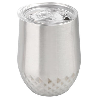 

Greensen 12oz Stainless Steel Mug Rhombus Design Insulated Coffee Cup with Lid