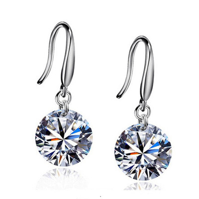 

EK924 Hot Selling Lady Elegant Fashion Noble Zircon Crystal Dangle Drop Earrings For Women Jewelry Dainty Boucle Mujer Brincos