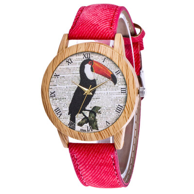 

RM Womens Fashion Casual Leather Strap Analog Quartz Round Watch