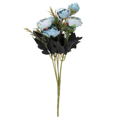 

9 Peonies European Silk Rose Artificial Flower Shooting Prop Table Ornament