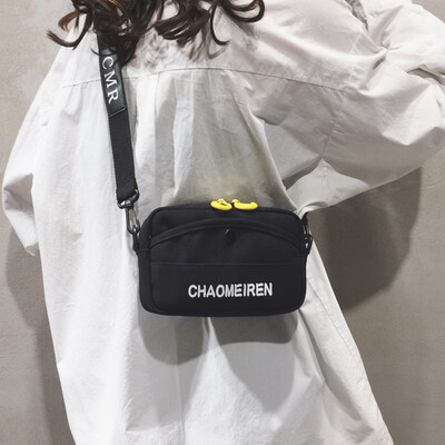 

Ins net red bag female 2019 new summer wild simple canvas bag female Messenger bag fashion shoulder bag