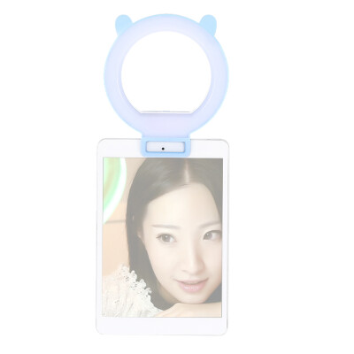 

Portable Clip-on Cute Lovely LED Ring Selfie Self-portrait Supplementary Fill-in Lighting Light for iPhone Blackberry Samsung HTC