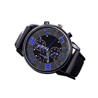 

Fashion Men Luxury Stainless Steel Quartz Sport Silicone Band Dial Wrist Watch Royalblue