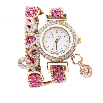 

Fanteeda FD082 Women LOVE Letters Wrapping Watch