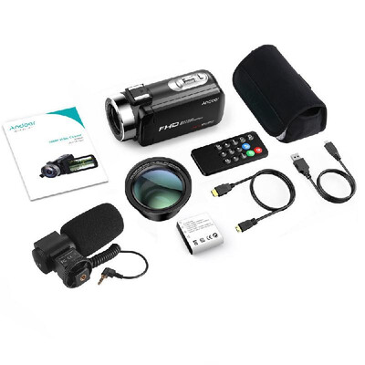 

Andoer FHD 1080P Camecorder Digital Video Camera Infrared Night Vision 24MP 30" Rotating LCD Screen 16X Digital Zoom Remote Cont