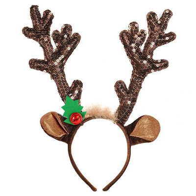 

Fashion Christmas Deer Antlers Party Costume Hairband Headband Women Girls Gifts