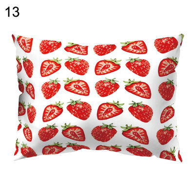 

Circle Flower Fruit Pillow Cover Cushion Case Home Car Sofa Bedroom Hotel Decor