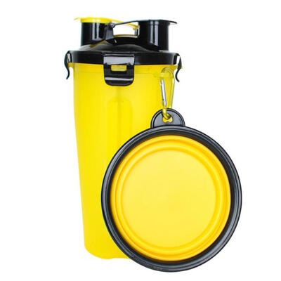 

2 in 1 Folding Dogs Cats Feeder Water Food Bottle Outdoor Travel Pet Bowls