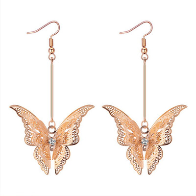 

Chic Jewellery Metal Hollow Butterfly Earrings Romantic Earrings Decor