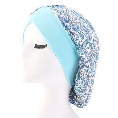 

Long Hair Care Women Satin Bonnet Cap Night Sleep Hat Silk Cap Head Wrap Adjust