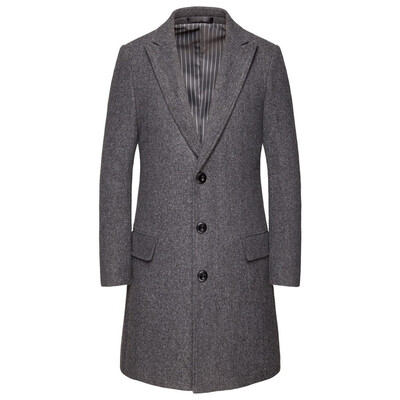 

Toponeto Mens Casual Trench Coat Fashion Business Long Slim Overcoat Jacket Outwear
