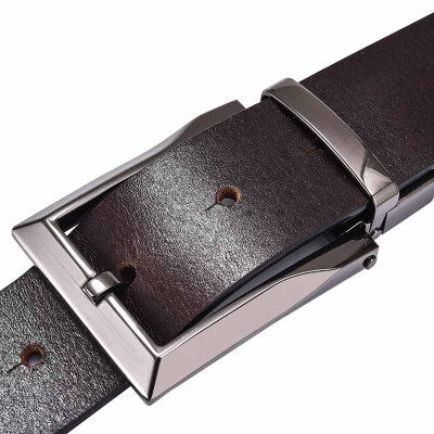 

Vintage round buckle ladies belt top layer leather belt leather simple wild Korean casual belt