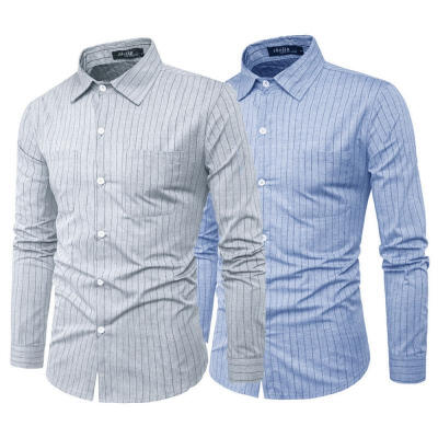 

Mens Luxury Casual Formal Shirt Long Sleeve Slim Fit Business Dress Shirts TOPS