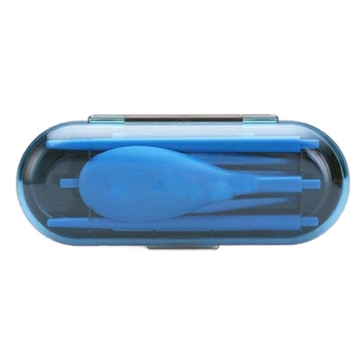

Portable Lunch Boxes Travel Foldable Plastic Spoon Folk Flatware Cutlery Set