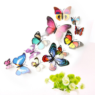 

〖Follure〗12pcs 3D DIY Butterfly PVC Art Decal Home Decor Kids Room Wall Mural Stickers