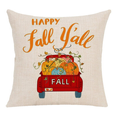 

zhongjiany Halloween Pillow Cases Pumpkin Sofa Linen-cotton Cushion Cover Thanksgiving Halloween Decorations
