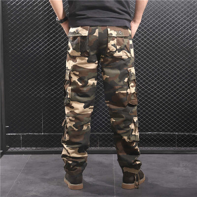 

SQSI overalls trousers multi-pocket Slim casual pants fans color casual trousers 4870