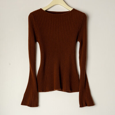 

Card&Geese cashmere sweater ladies round neck autumn&winter models pure color pure cashmere short paragraph 10536