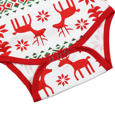 

Newborn Infant Baby Boy Print Romper Jumpsuit Christmas Outfits Clothes Set
