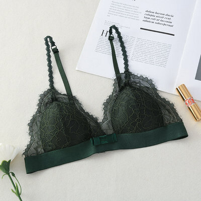 

Women Fashion Casual Triangle Cup Beauty Back Wrapped Chest Without Steel Ring Gathered Breathable Comfortable Bra