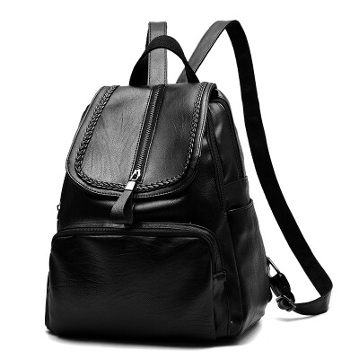 

Backpack female 2018 new wave soft leather Korean fashion wild casual dual-use travel shoulder bag handbag