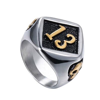 

13 Club Titanium Steel Digital Ring