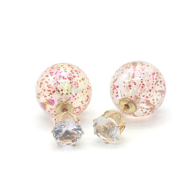 

Olaru 2019 New Crystal Crown Stud Earrings Thick Double Round Circle Rings Earrings For Women Zinc Alloy Trendy Hiphop Rock