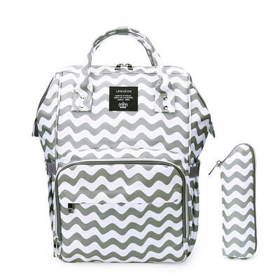 

Wave Maternity Waterproof Diaper Handbag USB Large Capacity Mummy Backpacks