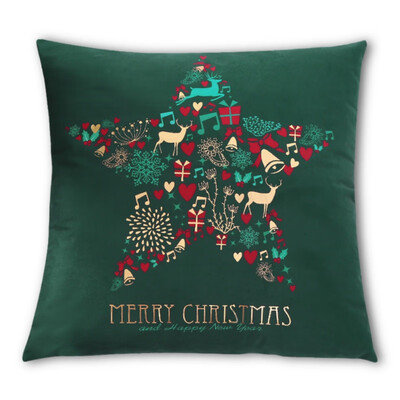 

Christmas Pattern Decorative Pillowcase Throw Pillow Cover Cushion Case Insert Not Included