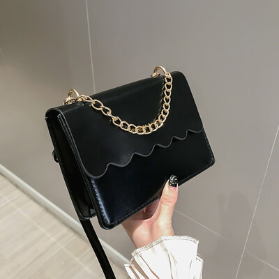 

Tailored Women Fashion Casual Solid Color Leather Shoulder Bag Messenger Bags Chain Totes