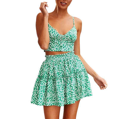

Women Summer Dress Fashion Floral Printed Backless All-match Casual Short Style Sleeveless Sexy Dresses Vestidos