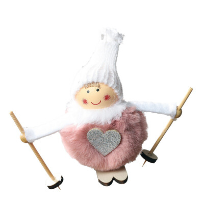 

New Hot Skiing Plush Angel Christmas Drop Ornaments Christmas Tree Decoration Kids Gift For Holiday Festive Home Decor