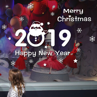 

〖Follure〗Wall Window Stickers Santa Claus Snowman Snowflake Christmas Xmas Vinyl Decals