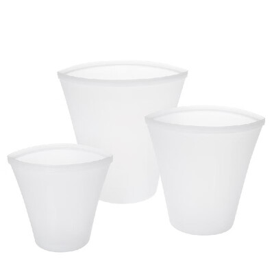 

Silicone Food Preservation Zipper Bag Multi-Functional Seal Cleanable Food Keeping Ziplock Storage Bag Bowl Cup