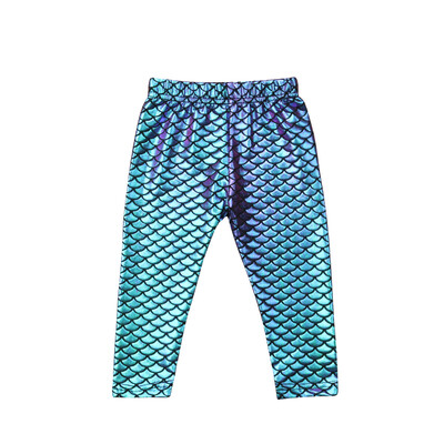 

Fashion Kids Baby Girls Mermaid Fish Scale Sequin Leggings Bottoms Long Pencil Pants Trousers