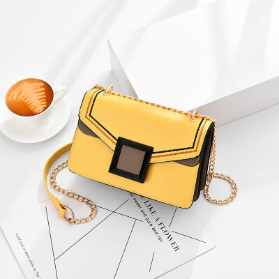 

Ladies bag 2019 summer new womens bag small square bag Korean PU leather fashion shoulder Messenger bag